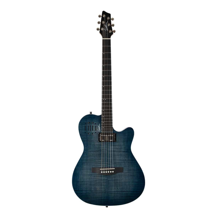 Godin A6 Ultra - Denim Blue Flame w. Bag