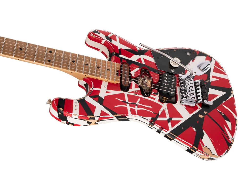 EVH Striped Series Frankenstein Relic - Red / Black / White