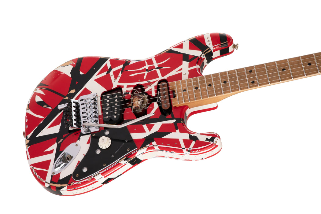 EVH Striped Series Frankenstein Relic - Red / Black / White