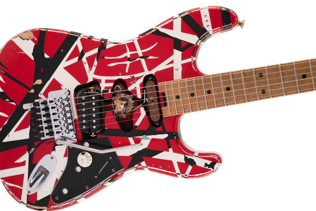 EVH Striped Series Frankenstein Relic - Red / Black / White