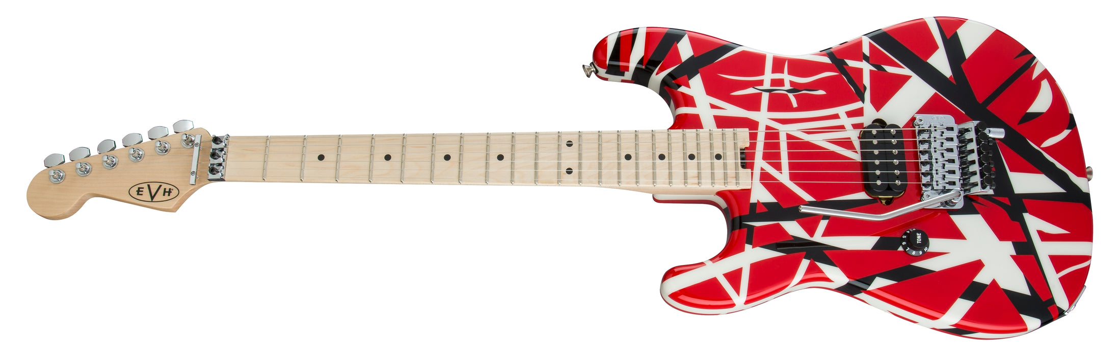 EVH Striped Series Left-Handed - Red w/ Black Stripes