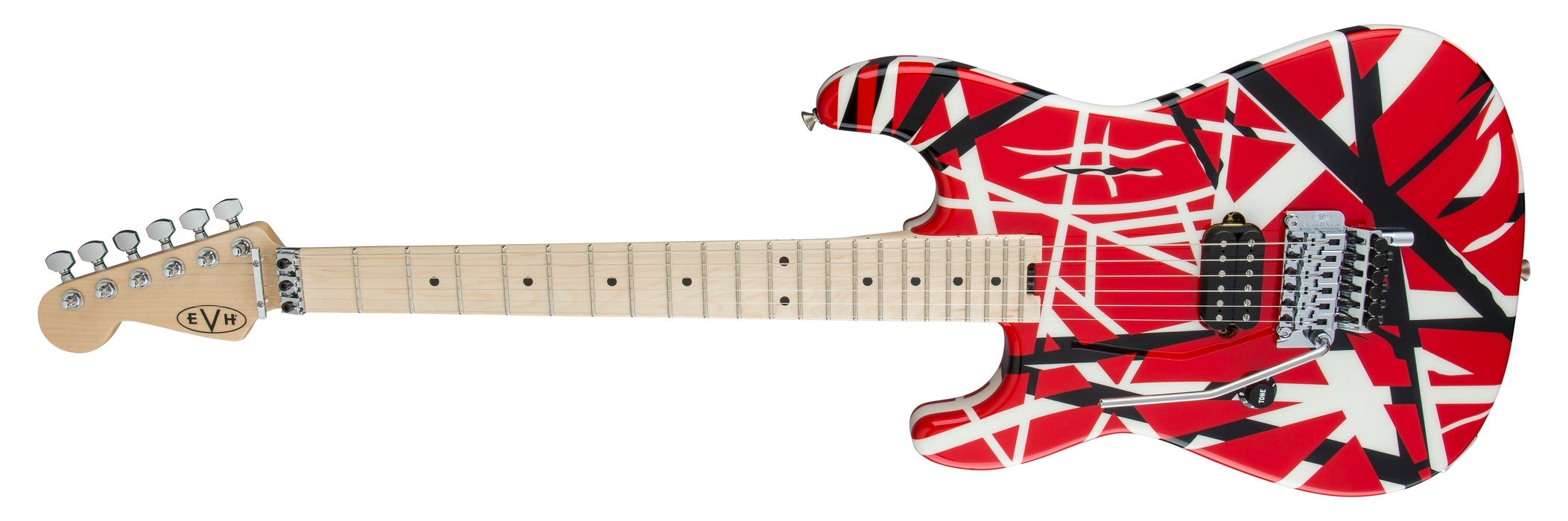 EVH Striped Series Left-Handed - Red w/ Black Stripes