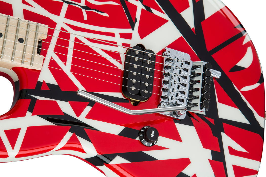 EVH Striped Series Left-Handed - Red w/ Black Stripes