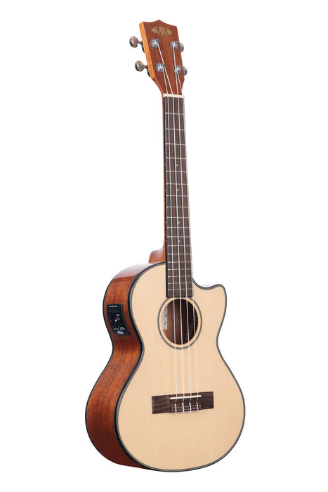 Kala Gloss Solid Spruce/Mahogany Cutaway Tenor Ukulele with EQ